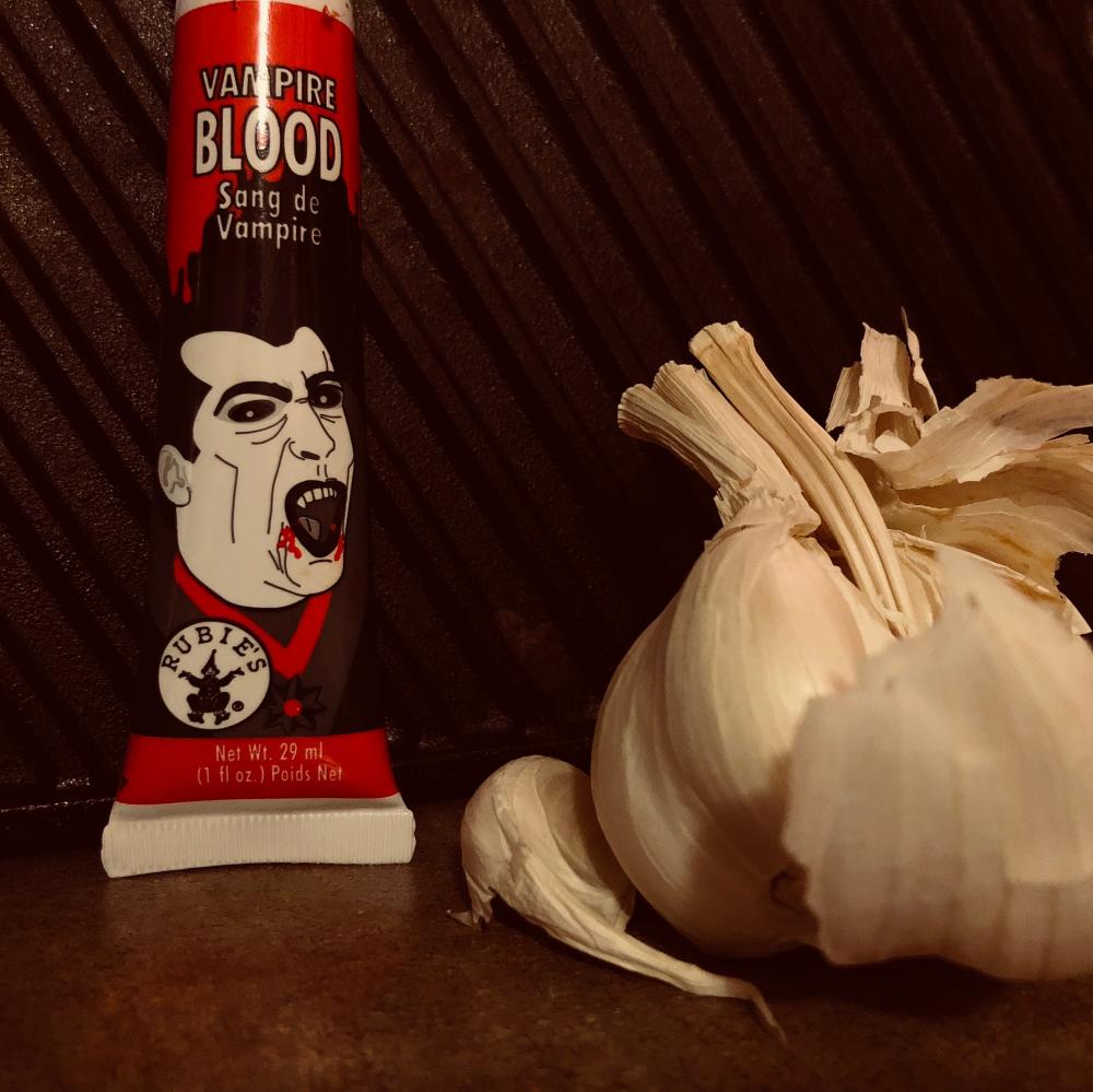 Vampire blood with garlic