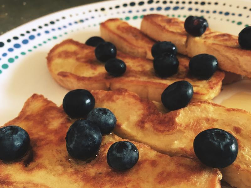 Blueberry French Toast is ready