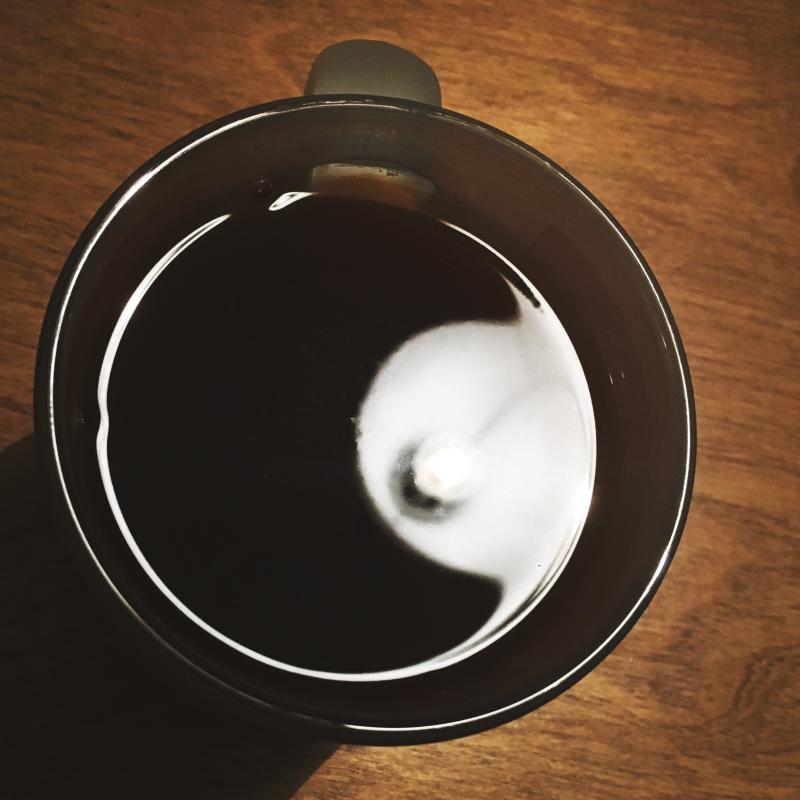 Chai tea in a frosted glass