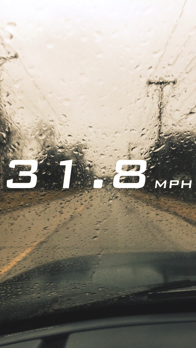 Driving home without the windshield wipers