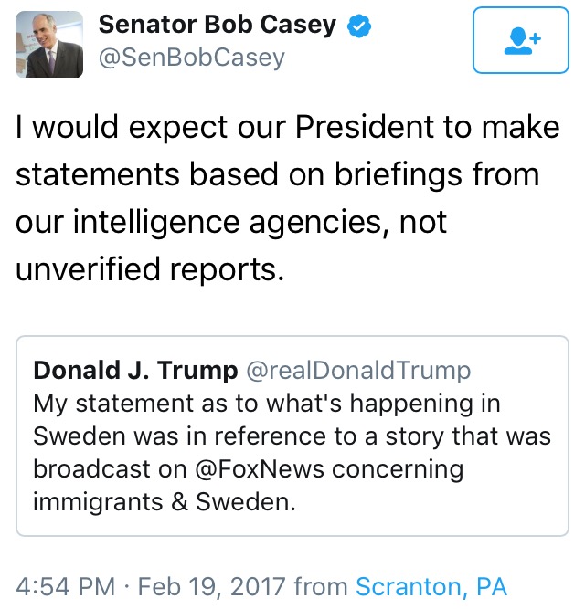 I would expect our President