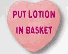 Put lotion in basket