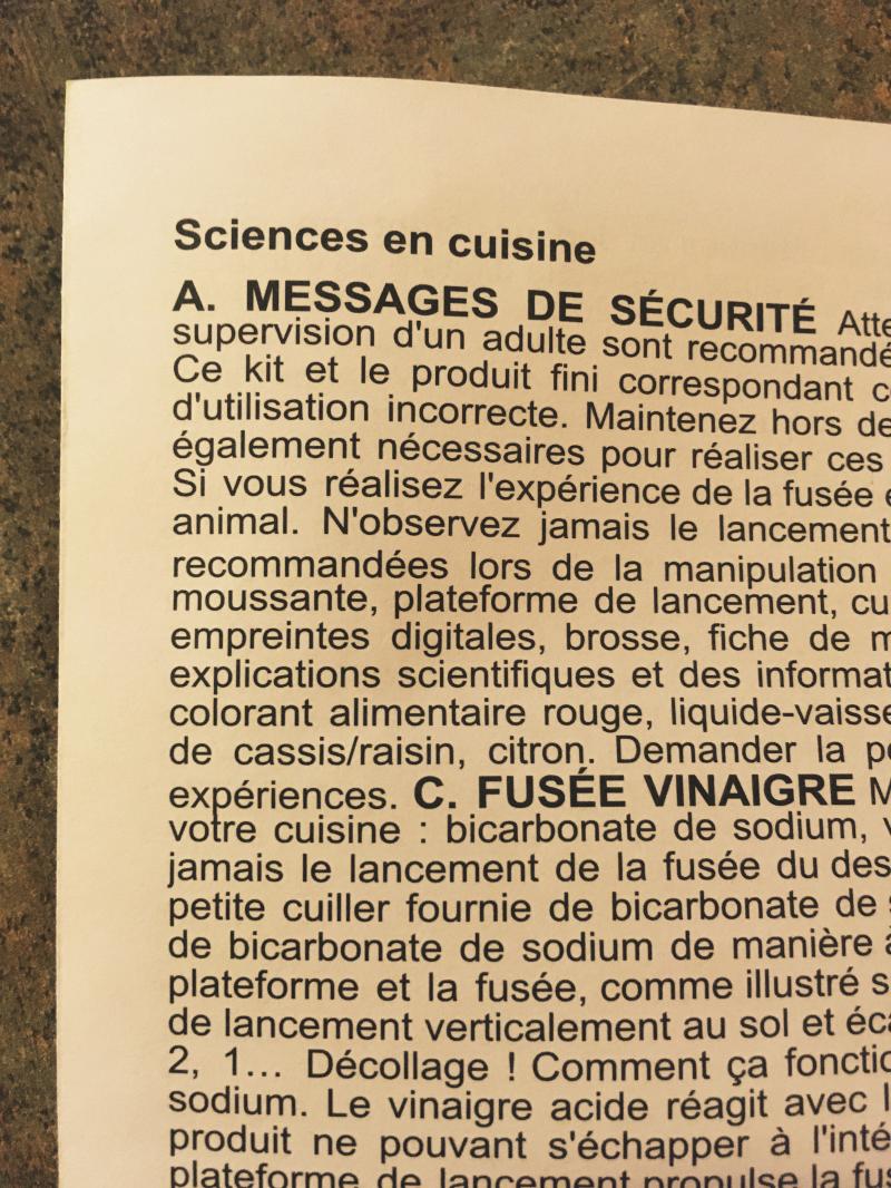 Sciences en cuisine