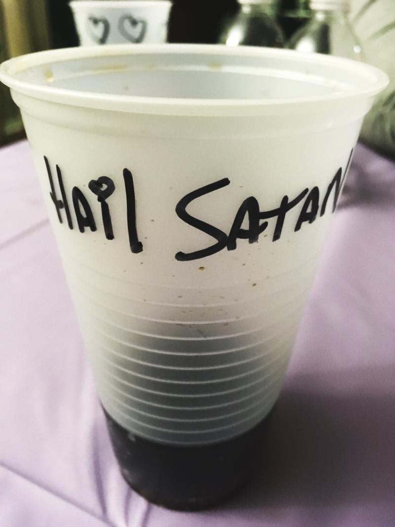 Hail Satan party cup