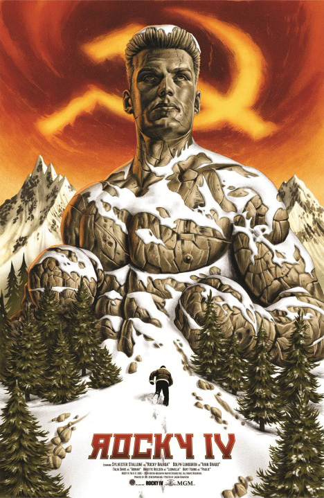 Rocky IV poster - climbin Dolph's mountain