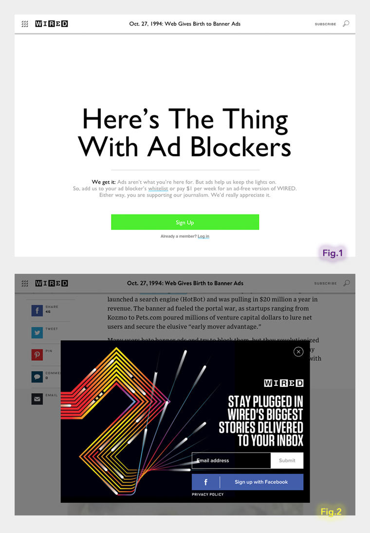 Wired and their ads