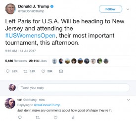 Me to Trump on the US Womens Open