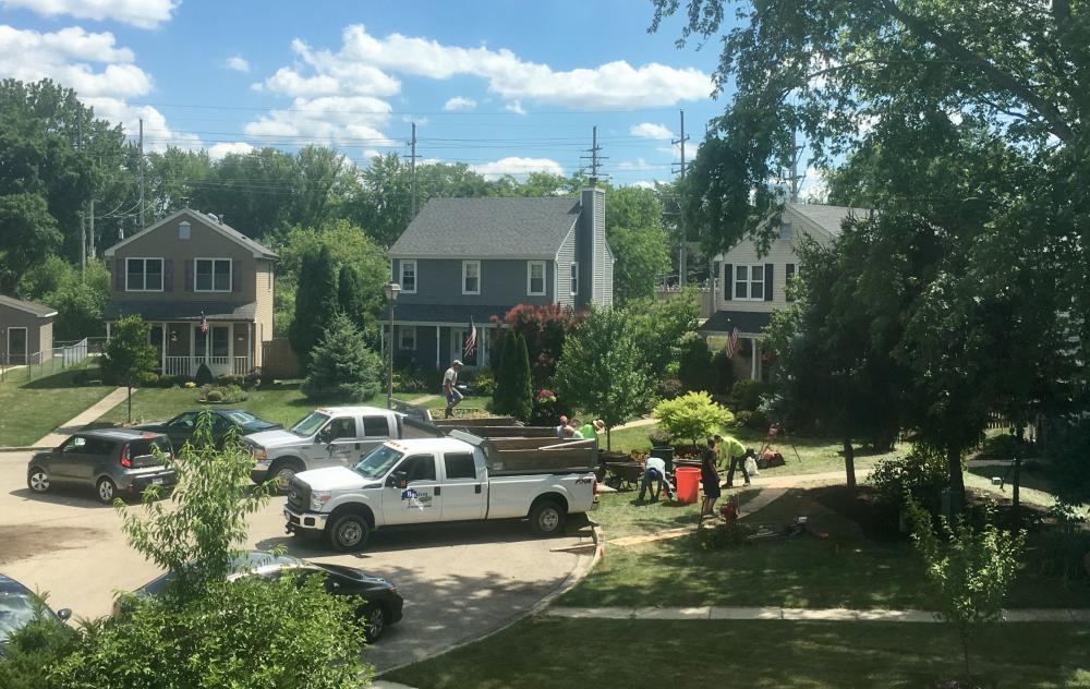 Neighbors doing some landscaping