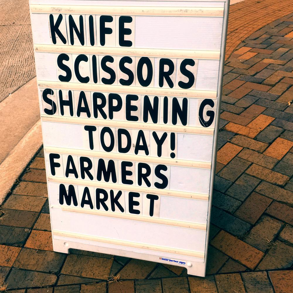 Sucked in with scissors sharpening