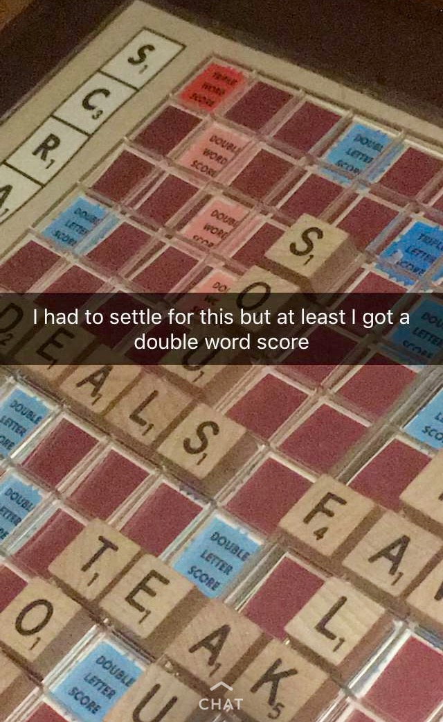 Scrabble via Snapchat