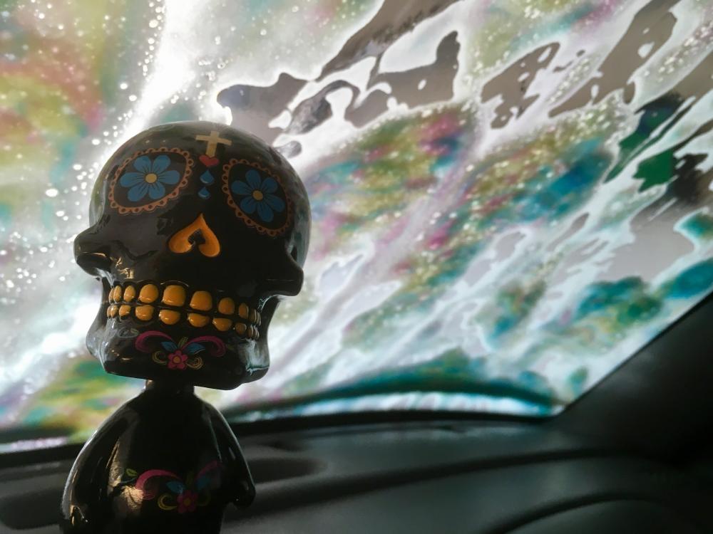 Truck wash  Sugar Skull is pleased