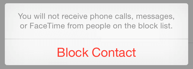 block contact