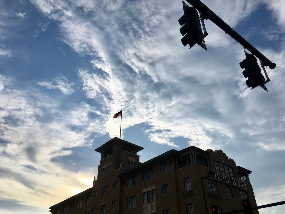 Hotel Baker silhouette in St  Charles Illinois