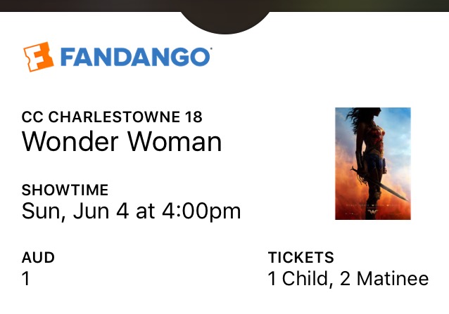 Wonder Woman - Fandango tickets