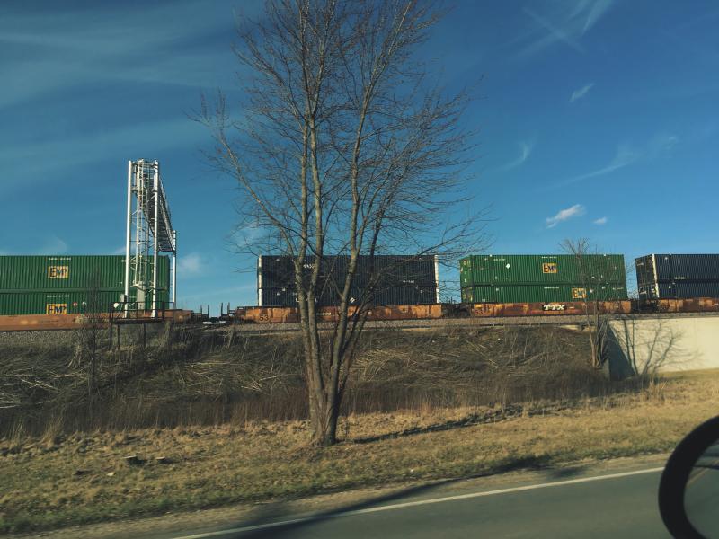 BNSF freight train headed west