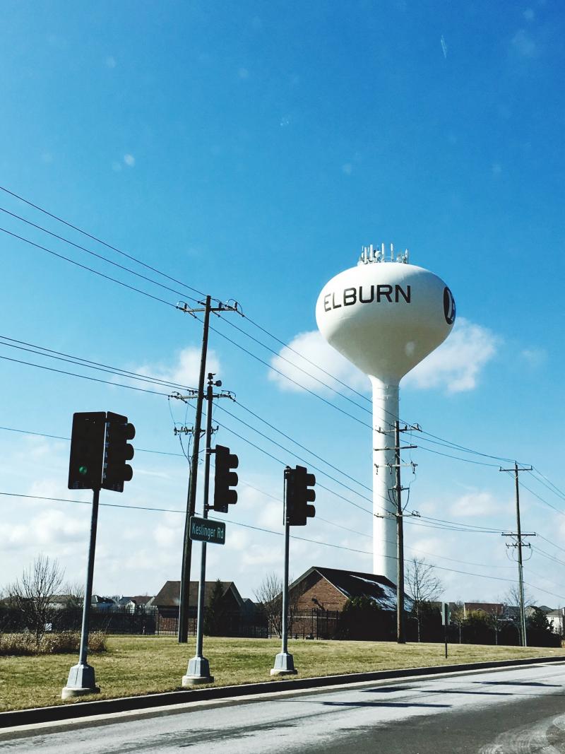 Elburn Illinois water tower