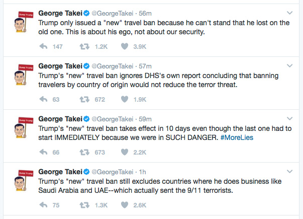 George Takei - political tweeter