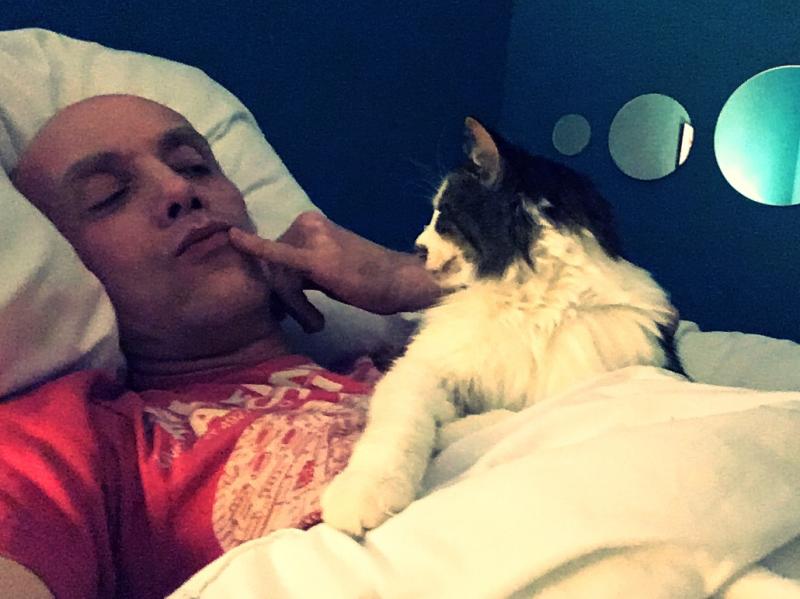 Me as Dr Evil with cat 1