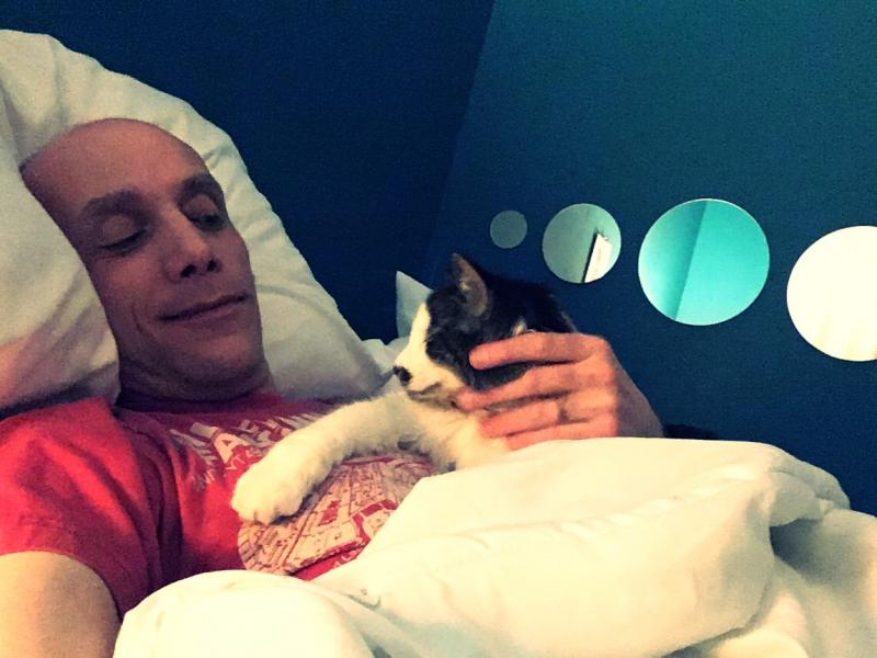 Me as Dr Evil with cat 2