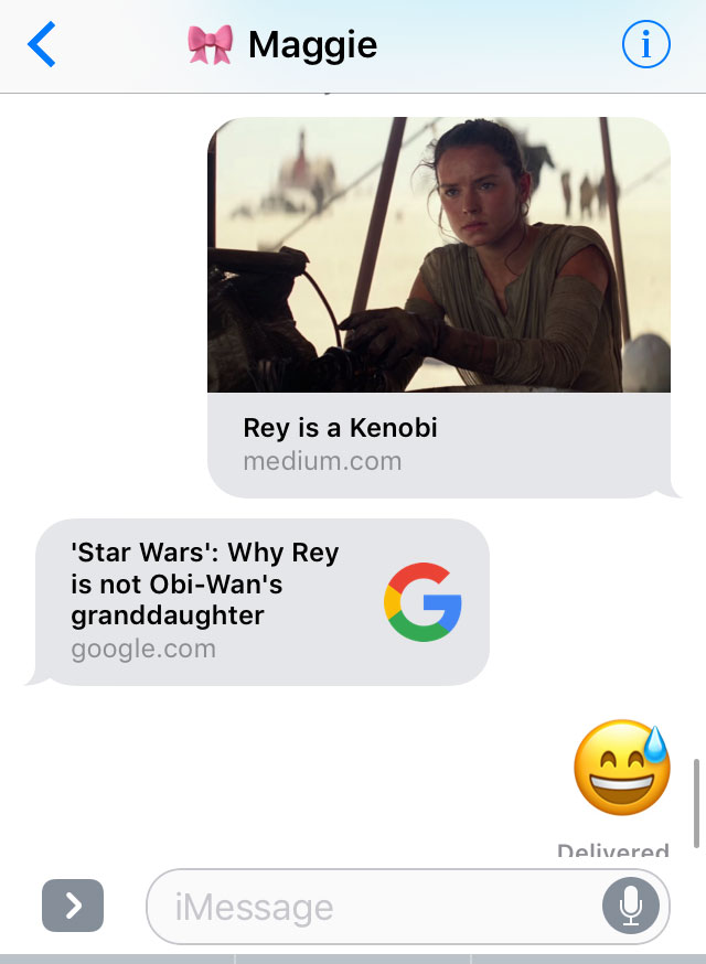 Msg'ing about Reys origin