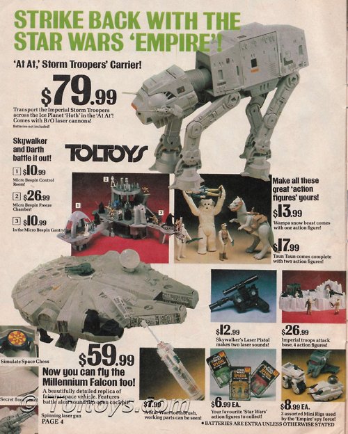Vintage Star Wars toys advertisement