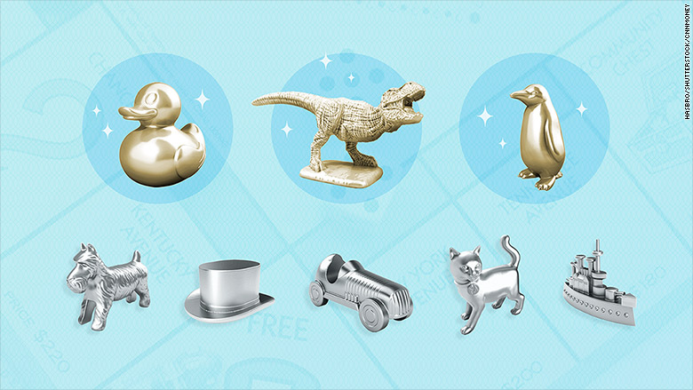 Monopoly kicks out three classic game tokens