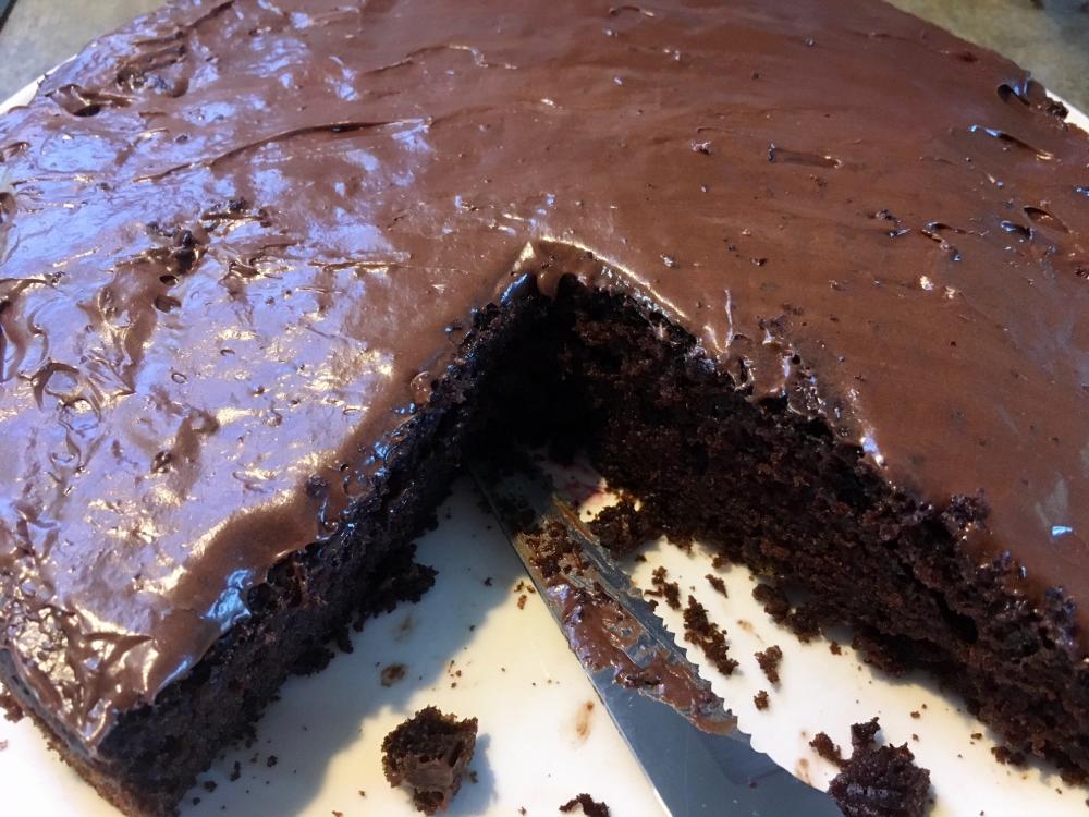 Chocolate cake with the juice of a whole lime