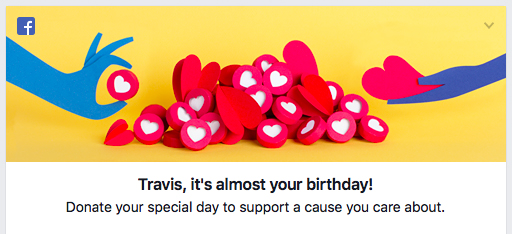 Facebook birthday reminder