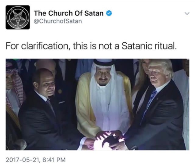 For clarification this is not a Satanic ritual