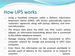 How UPS works