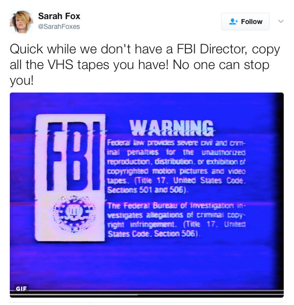 Quick while we dont have a FBI Director