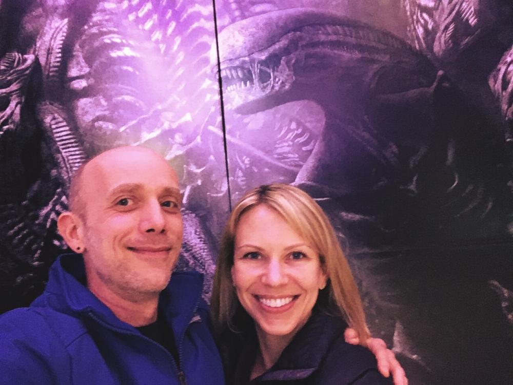 Sara and I at the Alien Covenant backdrop