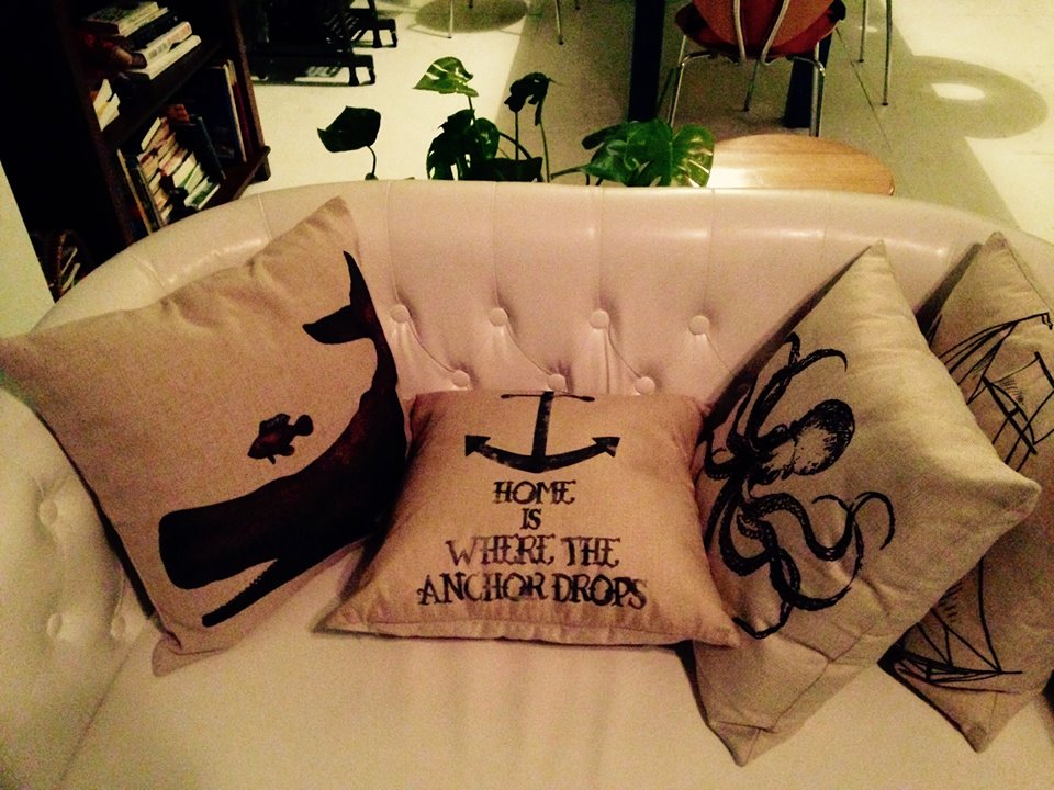 Sea themed pillows