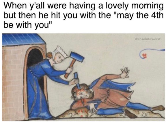When yall having a lovely morning but he