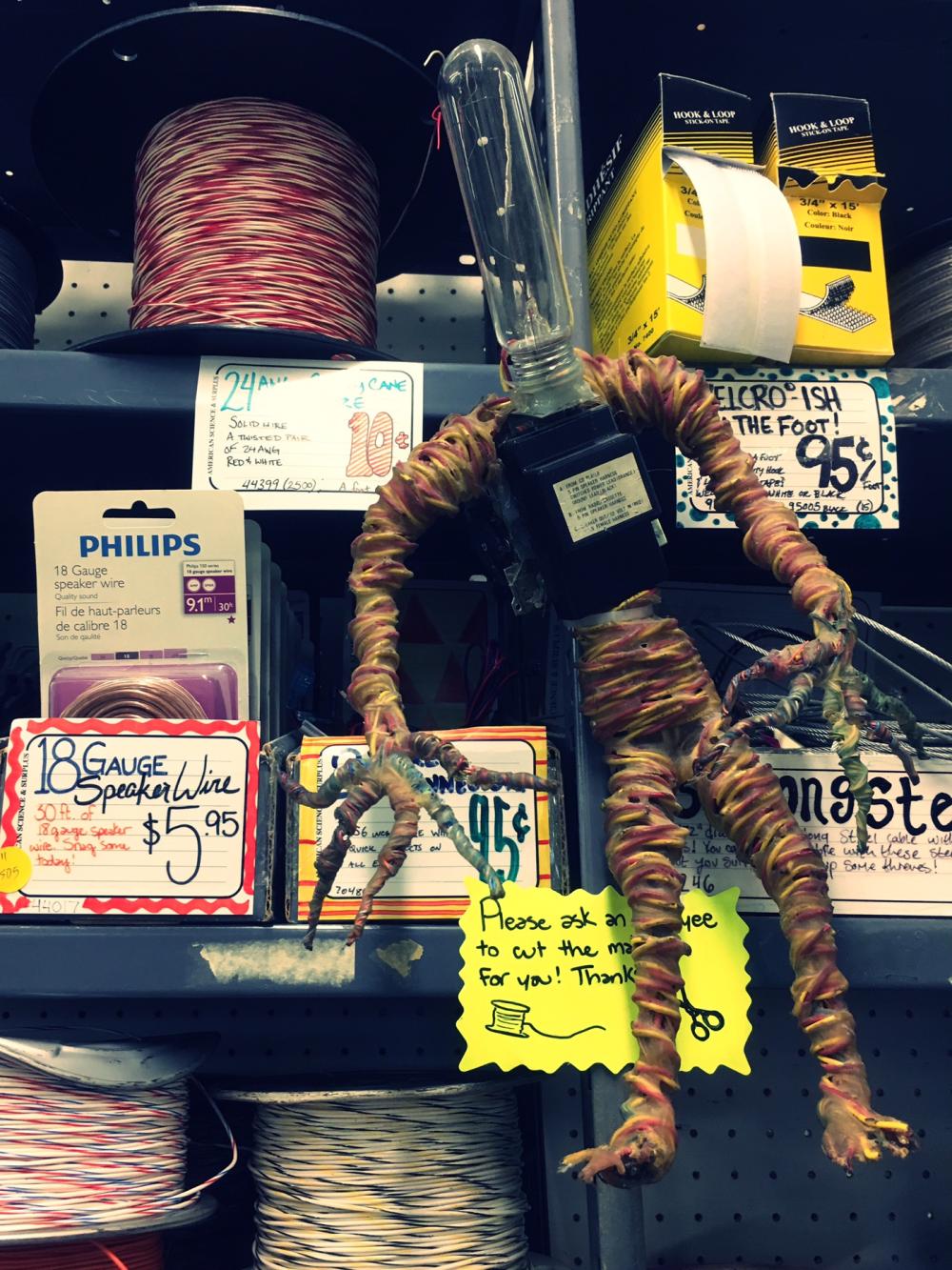 Wire man at science night