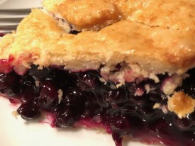 Blueberry pie on the plate