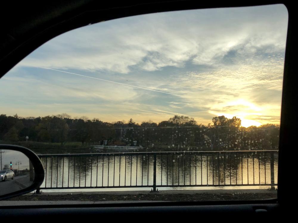 Driving home along the Fox River in St Charles