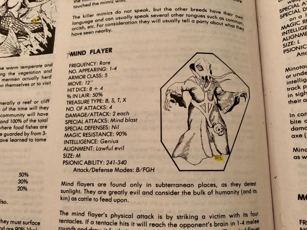 Mind Flayer in the Monster Manual