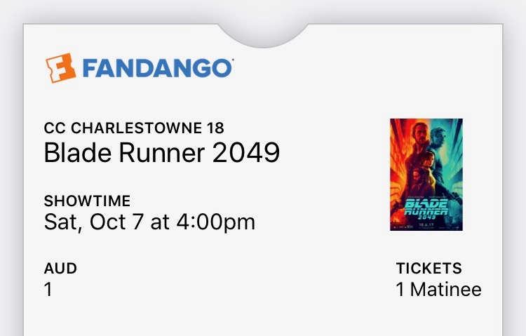 20171007 - Blade Runner 2049 ticket