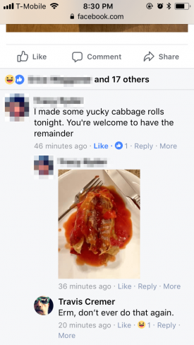Yucky cabbage rolls