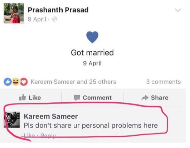 Pls dont share ur personal problems here