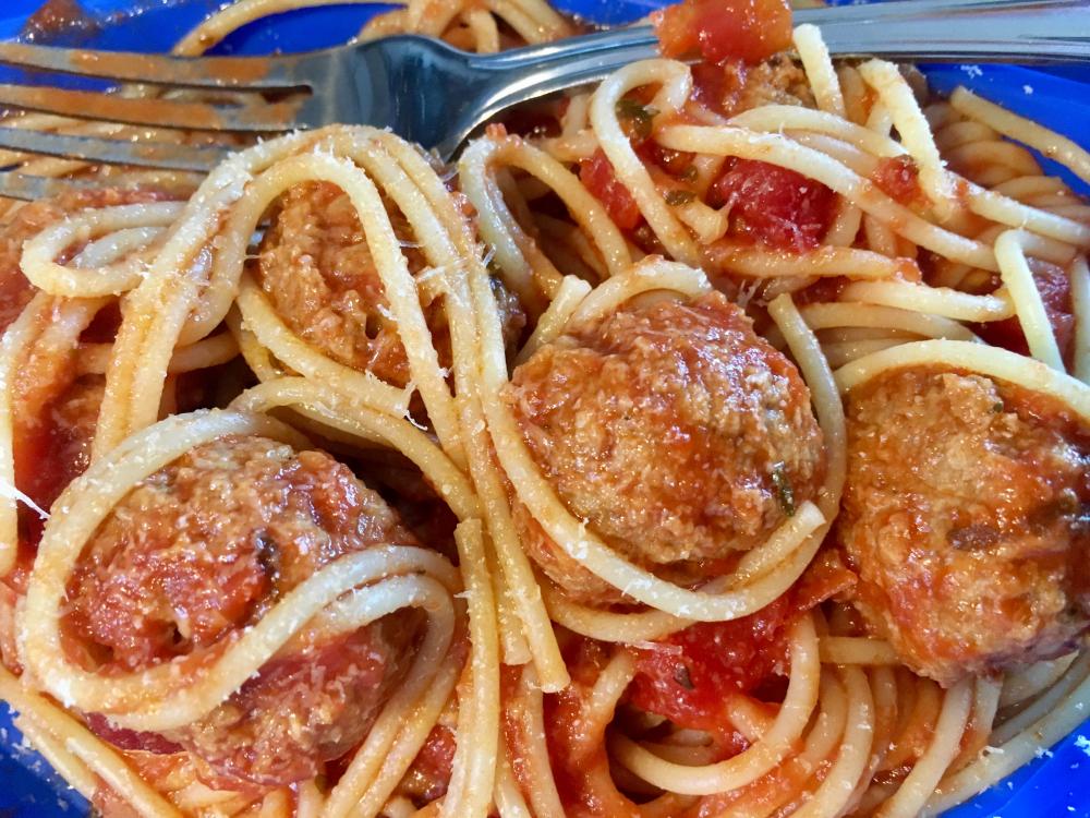 Spag and veggie meatballs