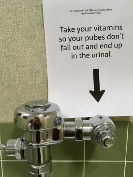 Take your vitamins sign