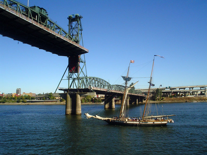 pirate ship on the Willamette River