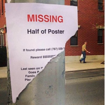 Missing Half a Poster