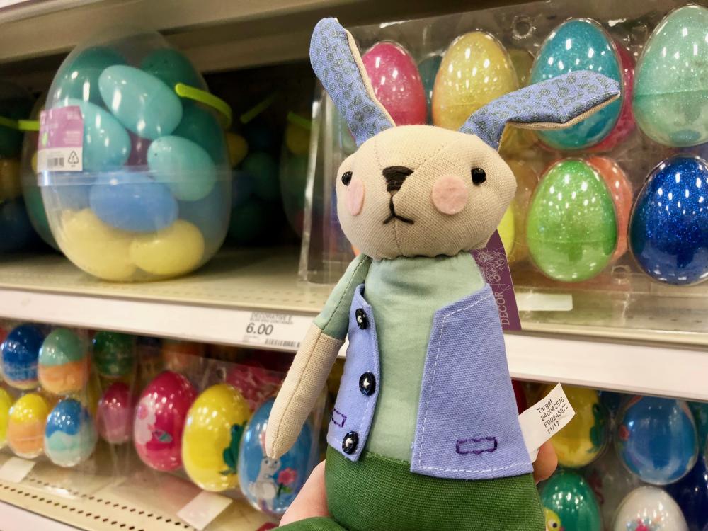 One-armed Easter bunny
