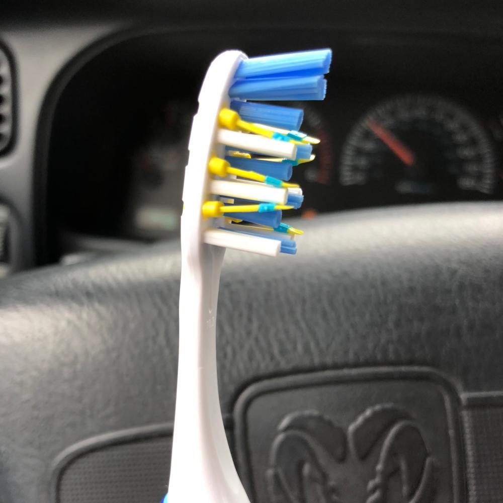 Brushing my teeth while driving