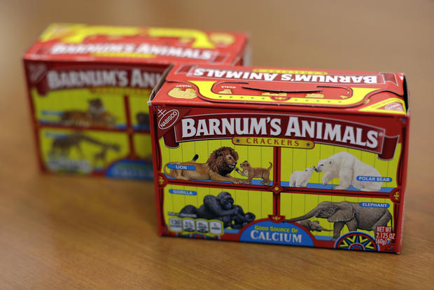 Barnum's Animals Crackers behind bars