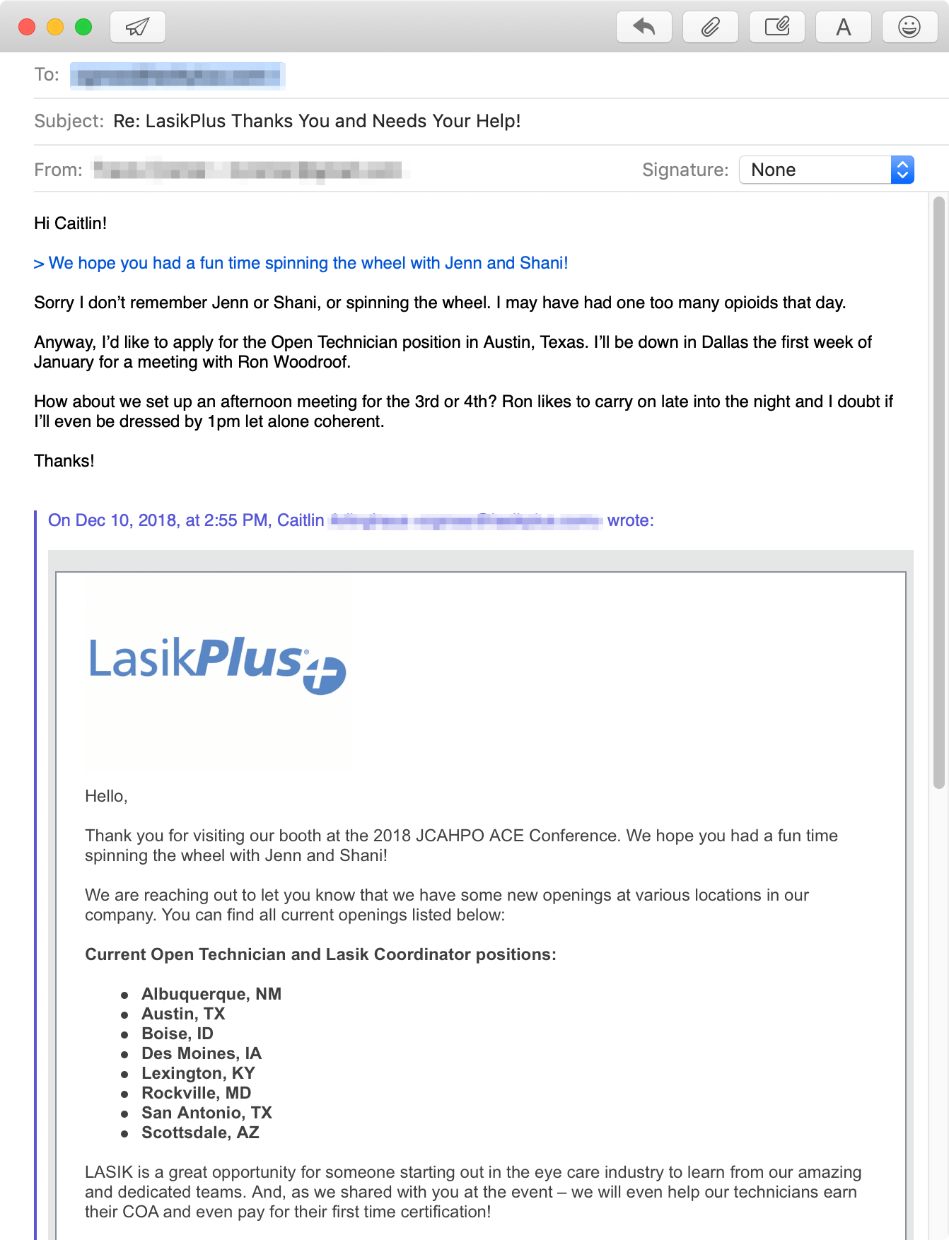 LasikPlus Thanks You and Needs Your Help