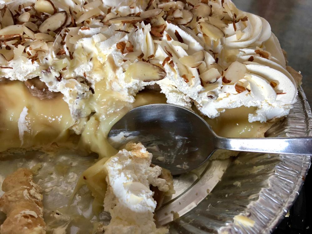Banana Cream Pie with a spoon